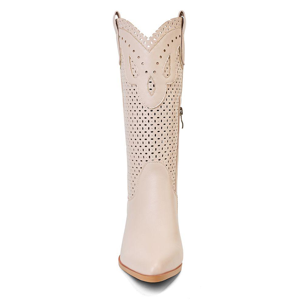 Bota Mujer Crema Via Uno 12511301-2
