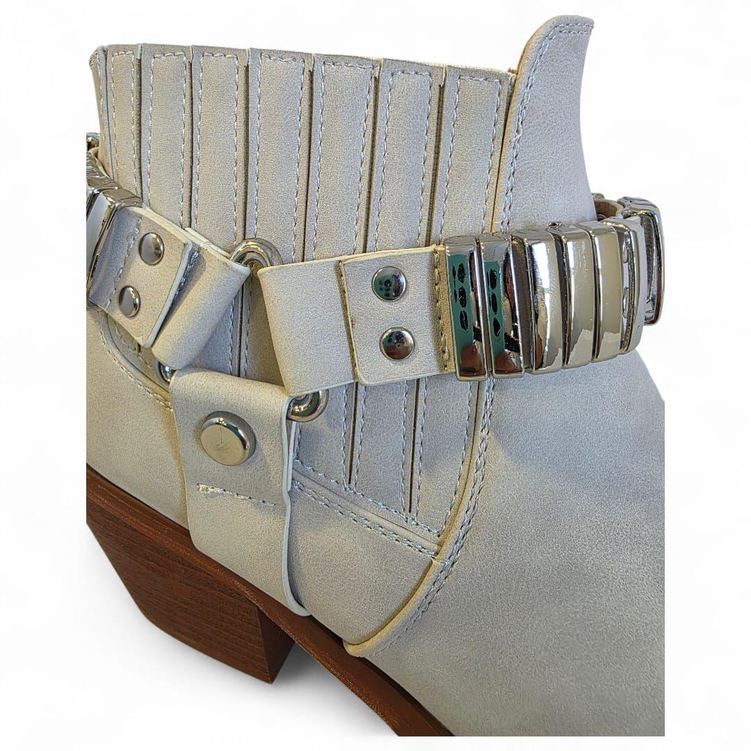 Botin Mujer Via Uno WestWinter Lynx Off White-3