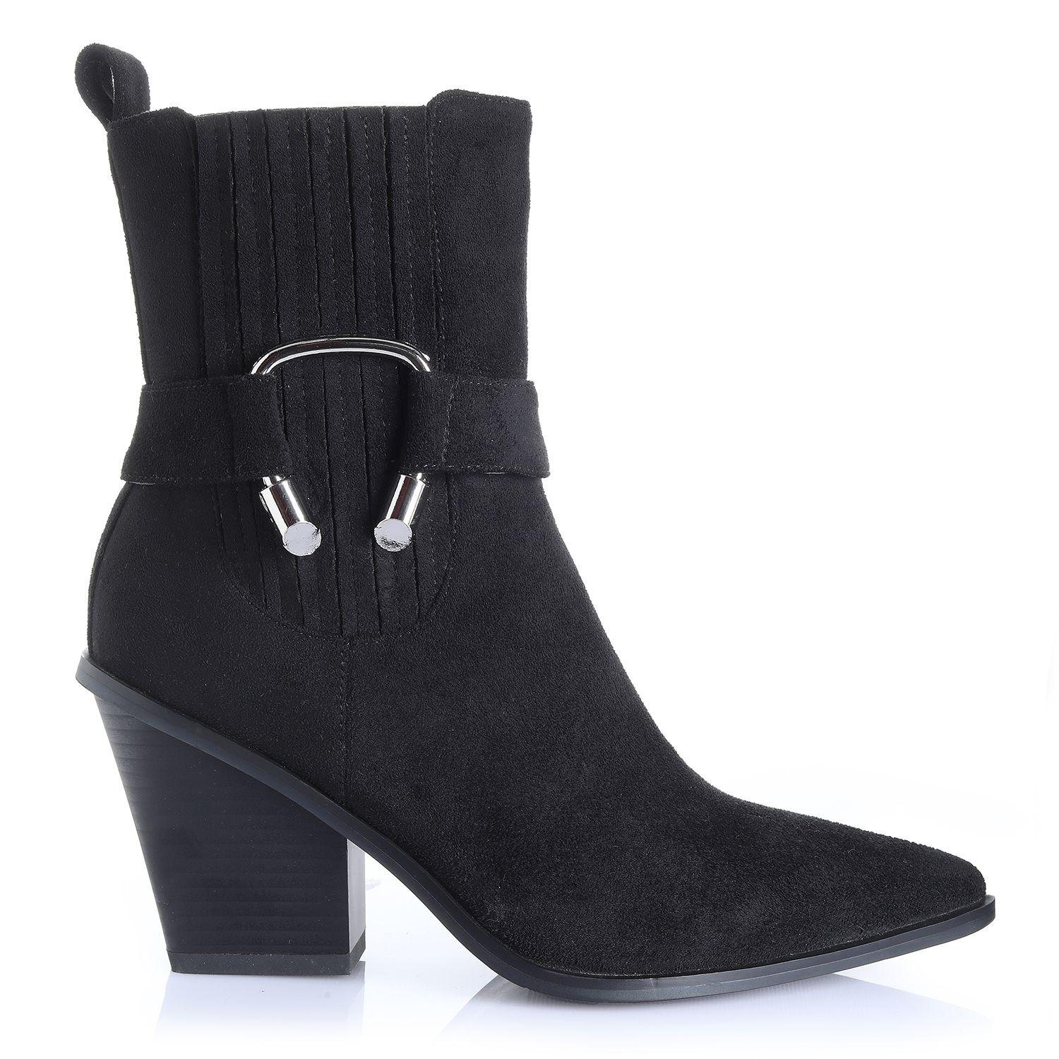 Botin Mujer Negro Via Uno 22513401-0