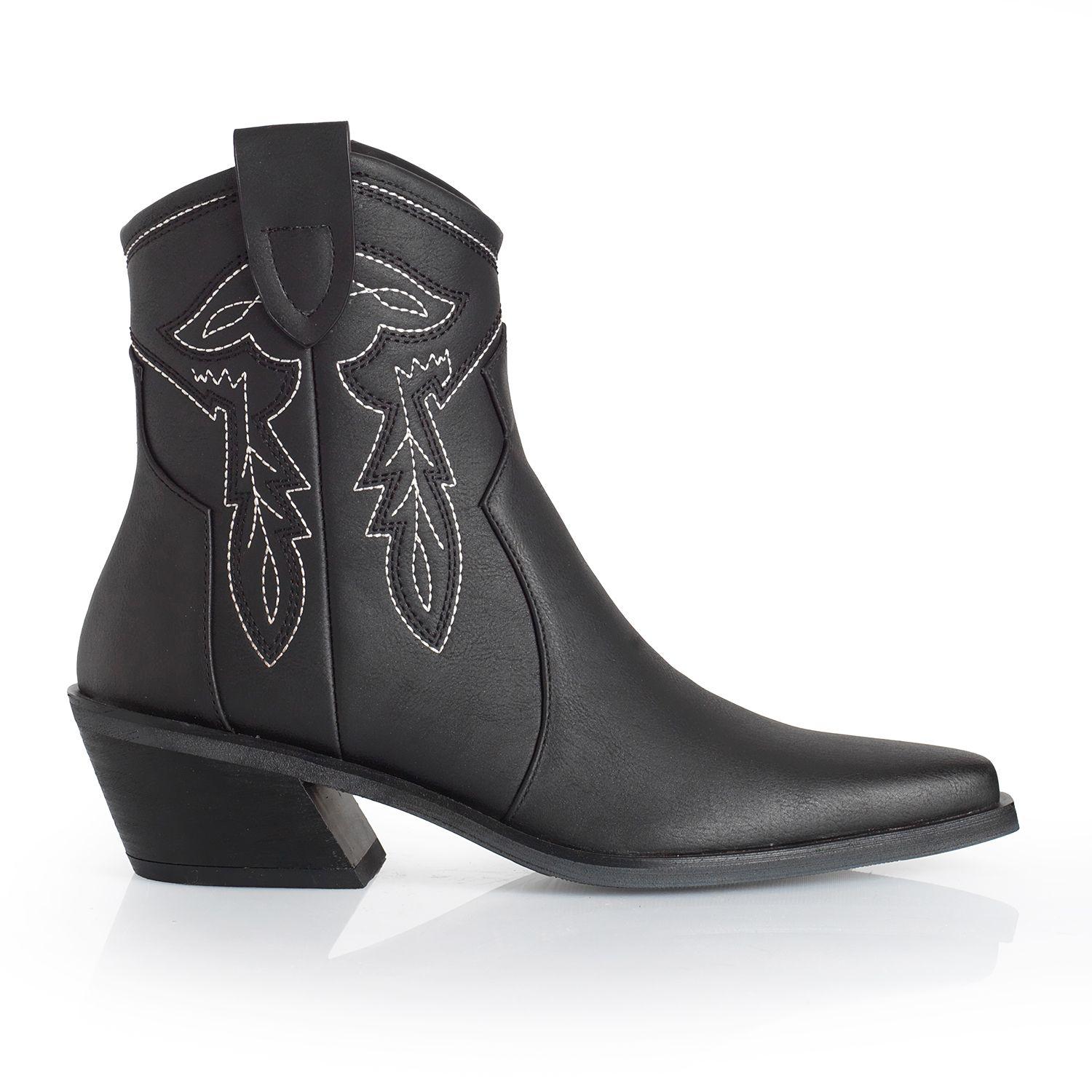 Botin Mujer Via Uno WestWinter Tundra Negro-0