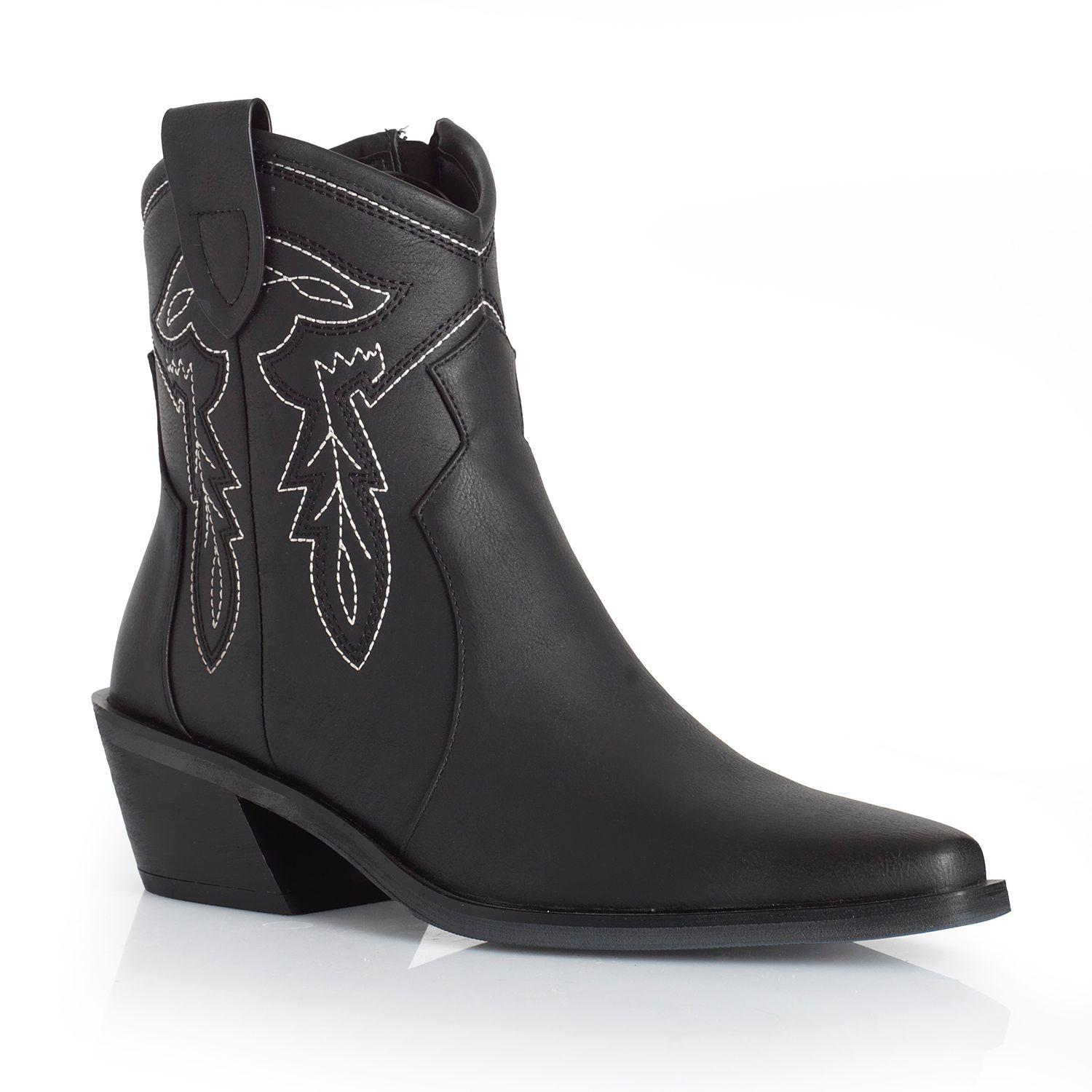 Botin Mujer Via Uno WestWinter Tundra Negro-3