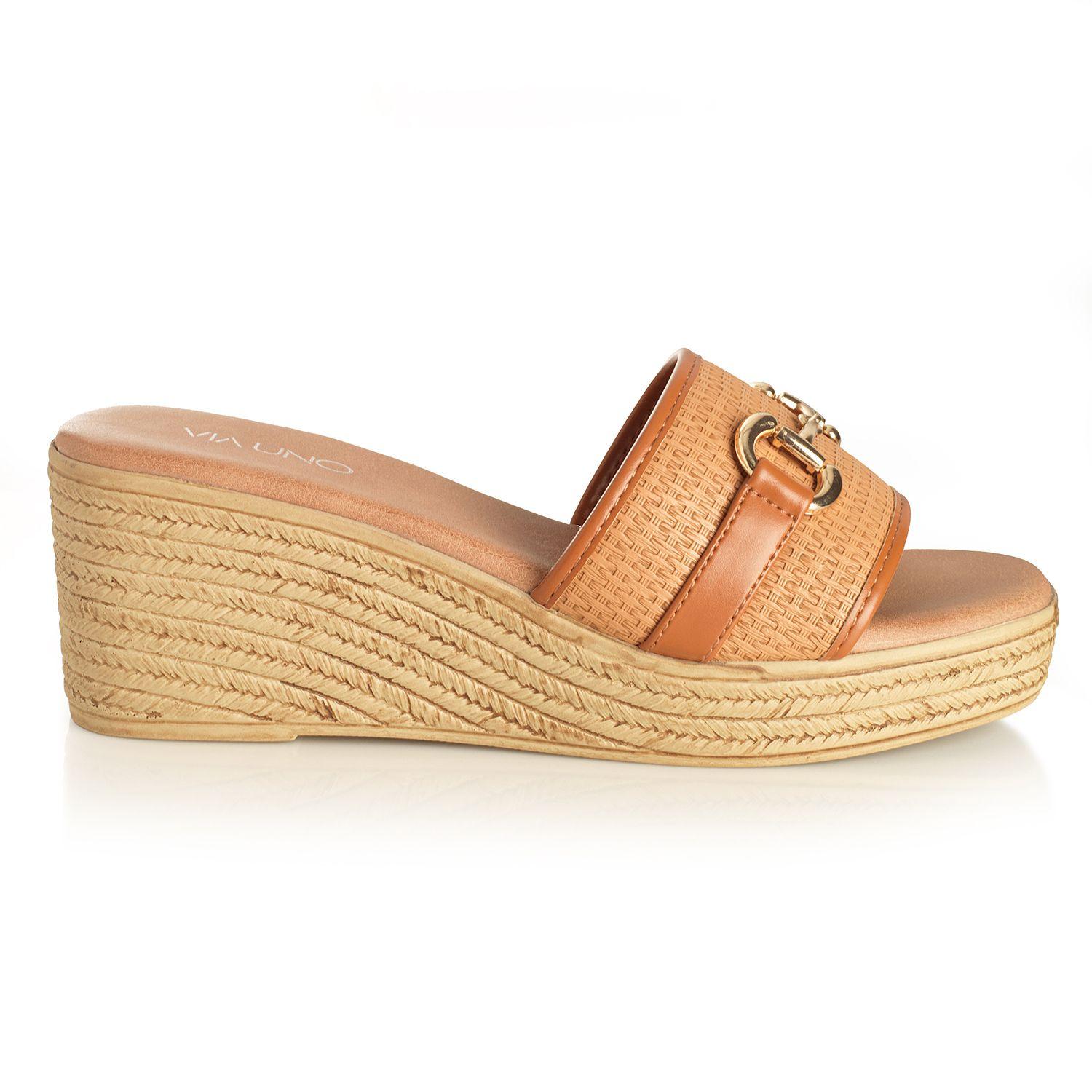 Sandalia Mujer Via Uno Camel 22642611-0