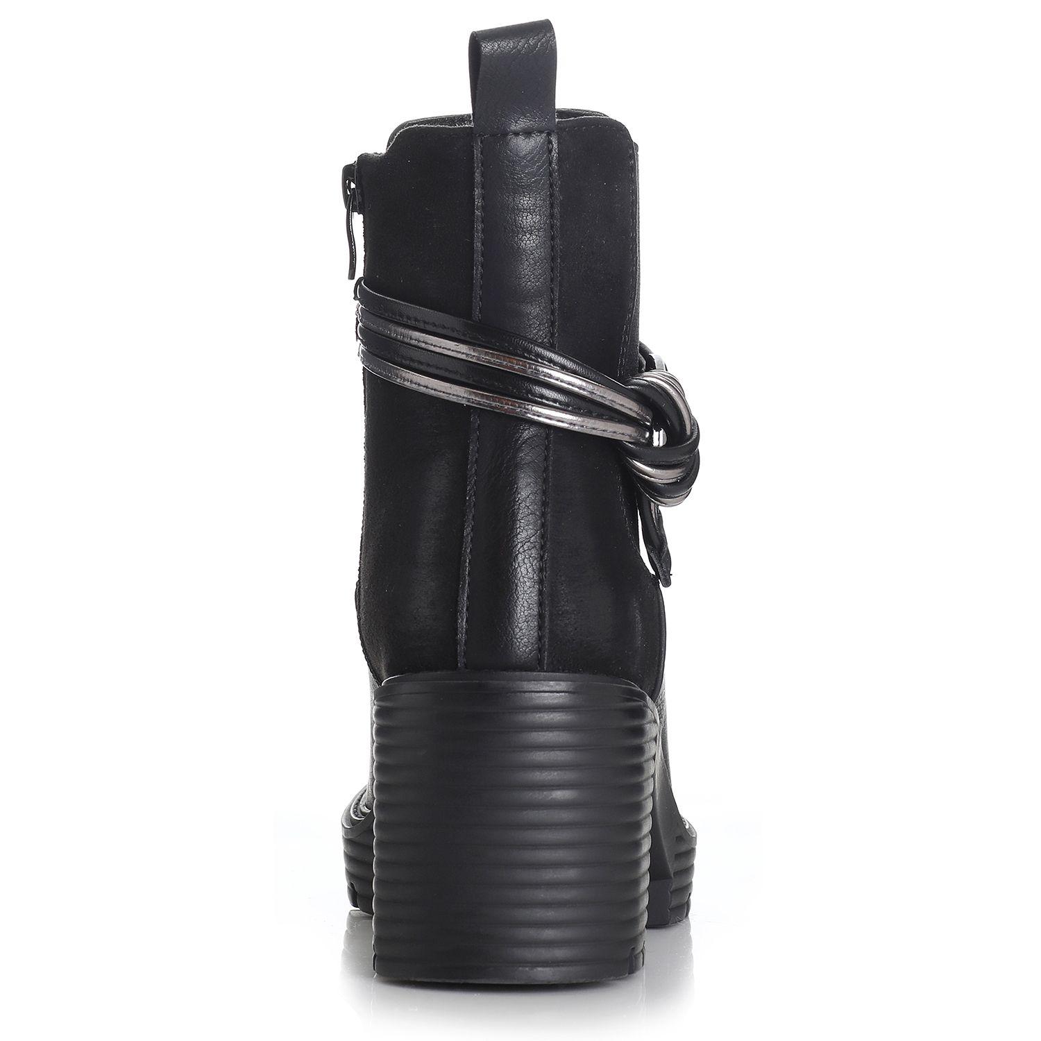 Botin Mujer Negro Via Uno 12532416-1