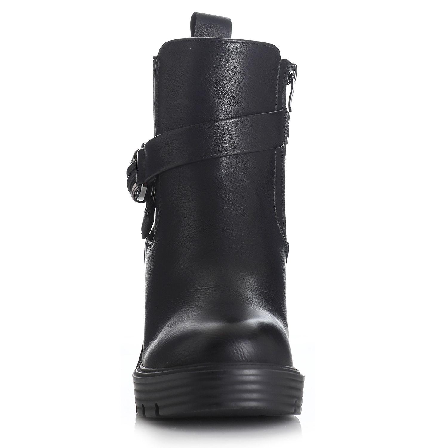 Botin Mujer Negro Via Uno 12532416-2