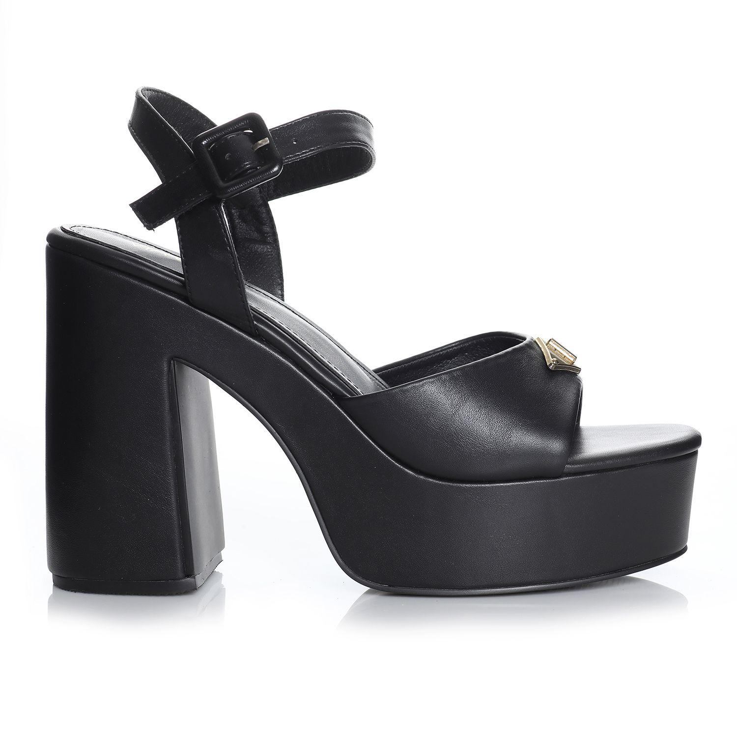 Sandalia Negro Via Uno 22433613-0