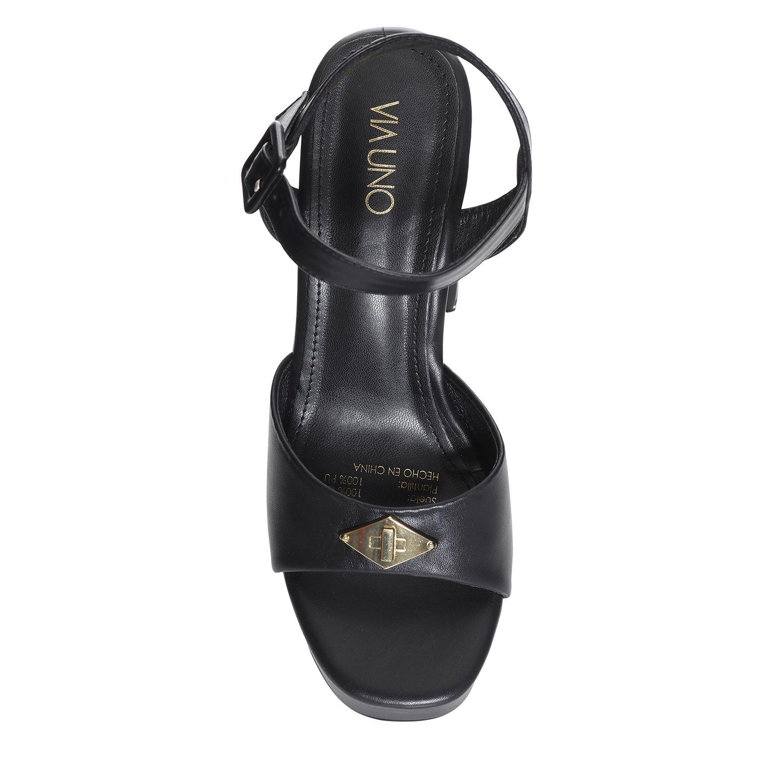 Sandalia Negro Via Uno 22433613-2