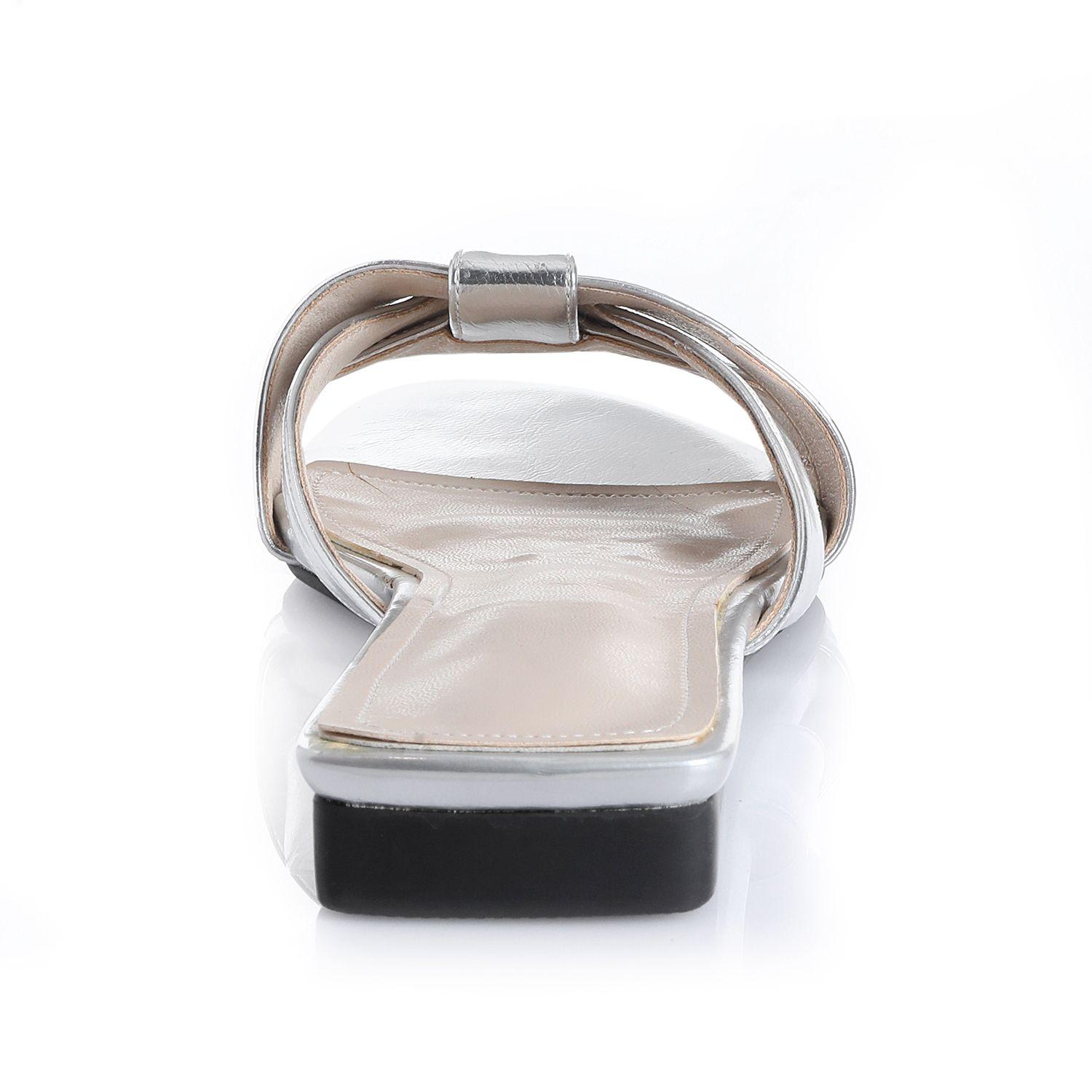 Sandalia Mujer Plata Via Uno 22501627-1