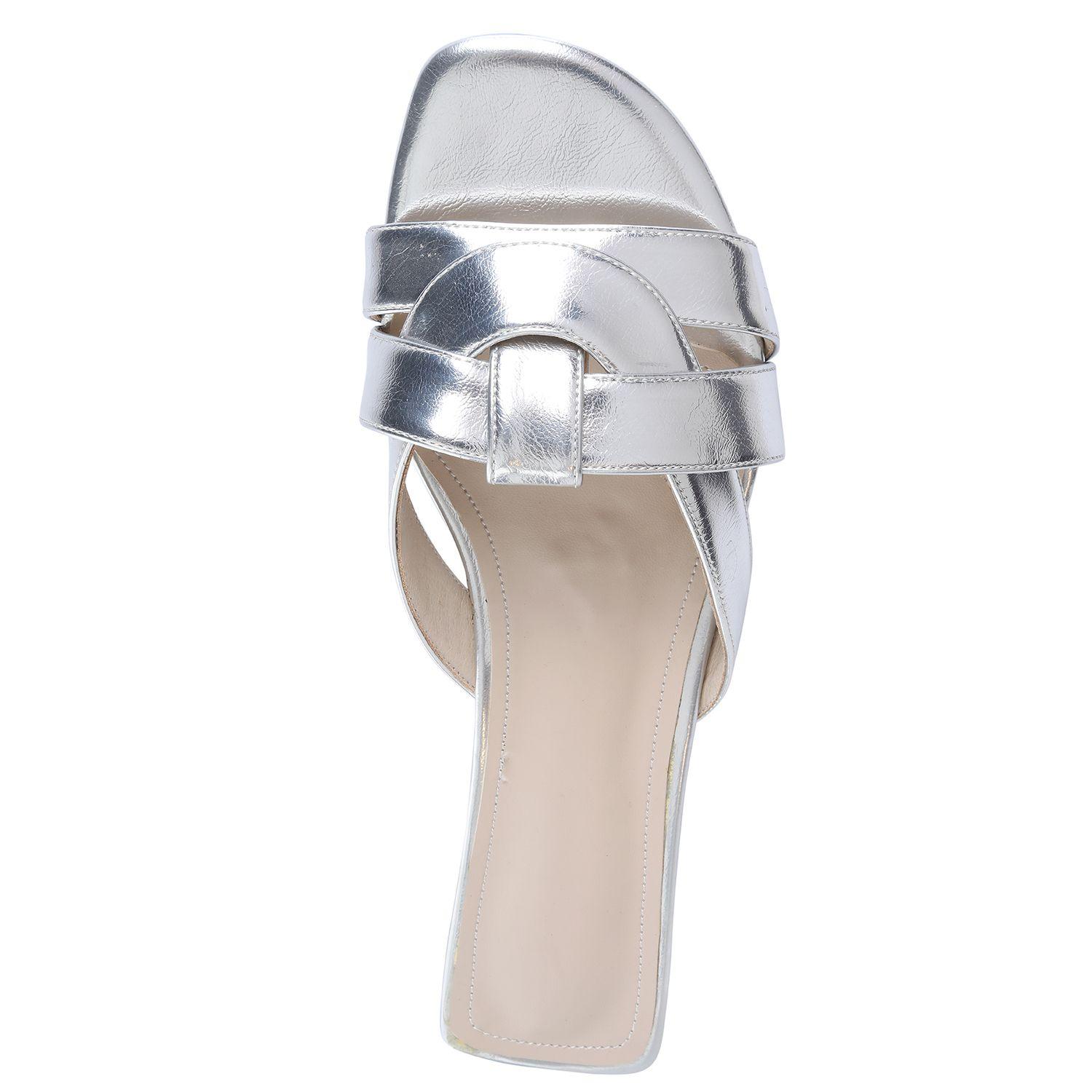 Sandalia Mujer Plata Via Uno 22501627-2