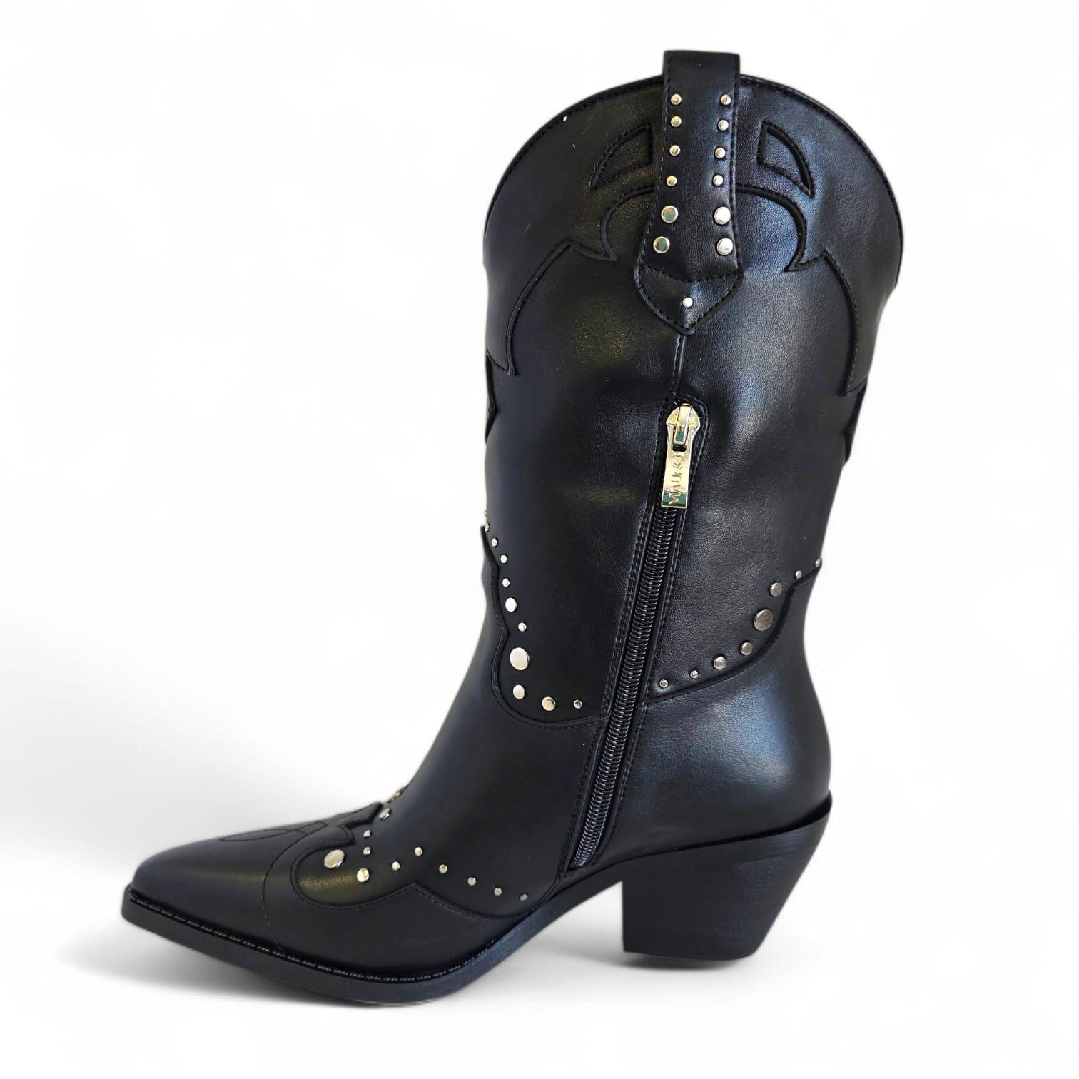 Bota Mujer Via Uno WestWinter Montana Negro-4