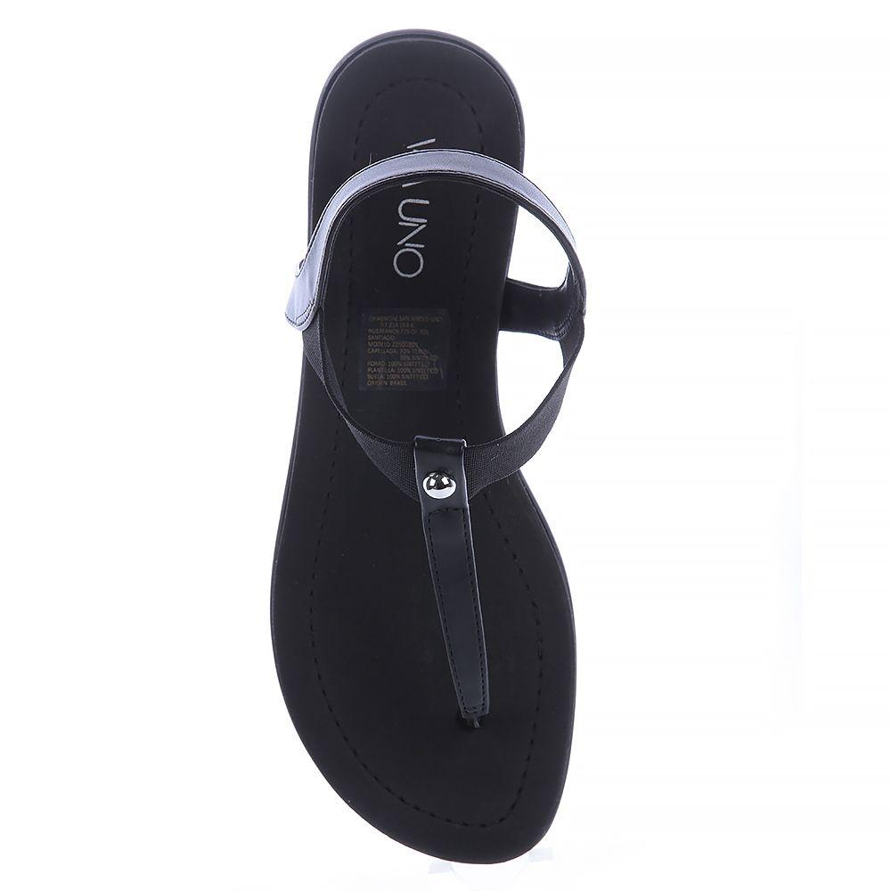 Sandalia Mujer Negro Via Uno 22501601-2