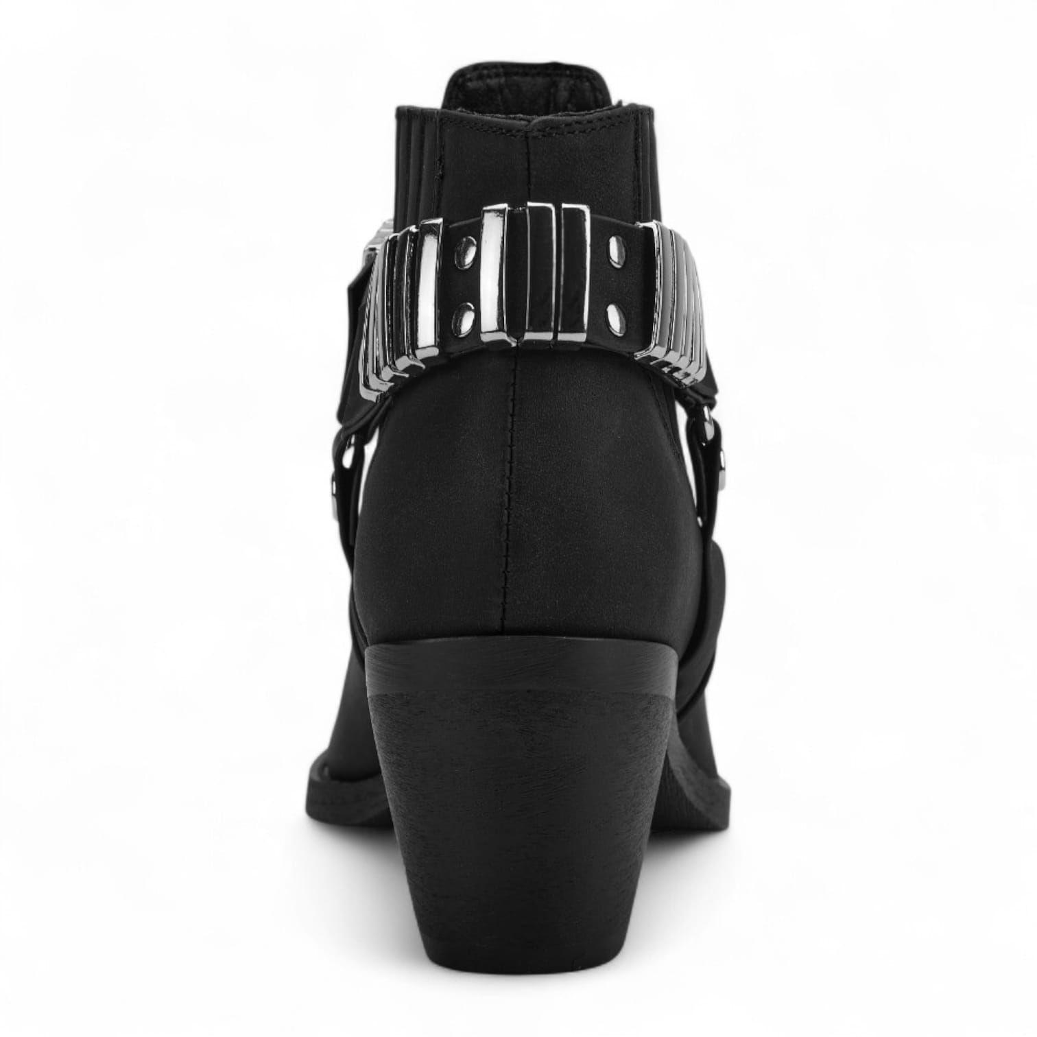 Botin Mujer Via Uno WestWinter Lynx Negro-1