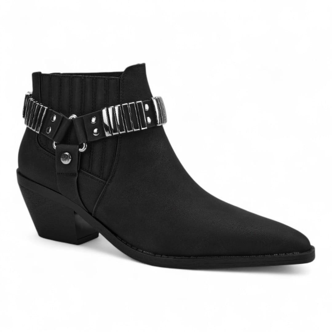 Botin Mujer Via Uno WestWinter Lynx Negro-3