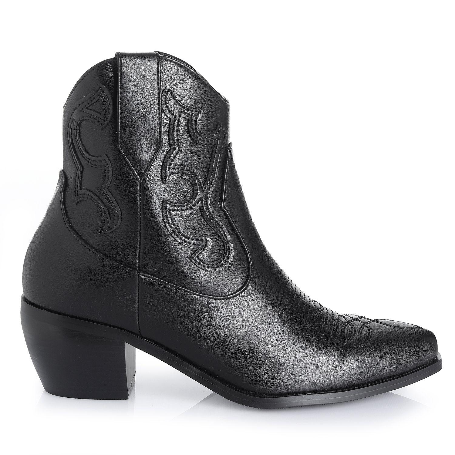 Botin Mujer Negro Via Uno 22512401-0