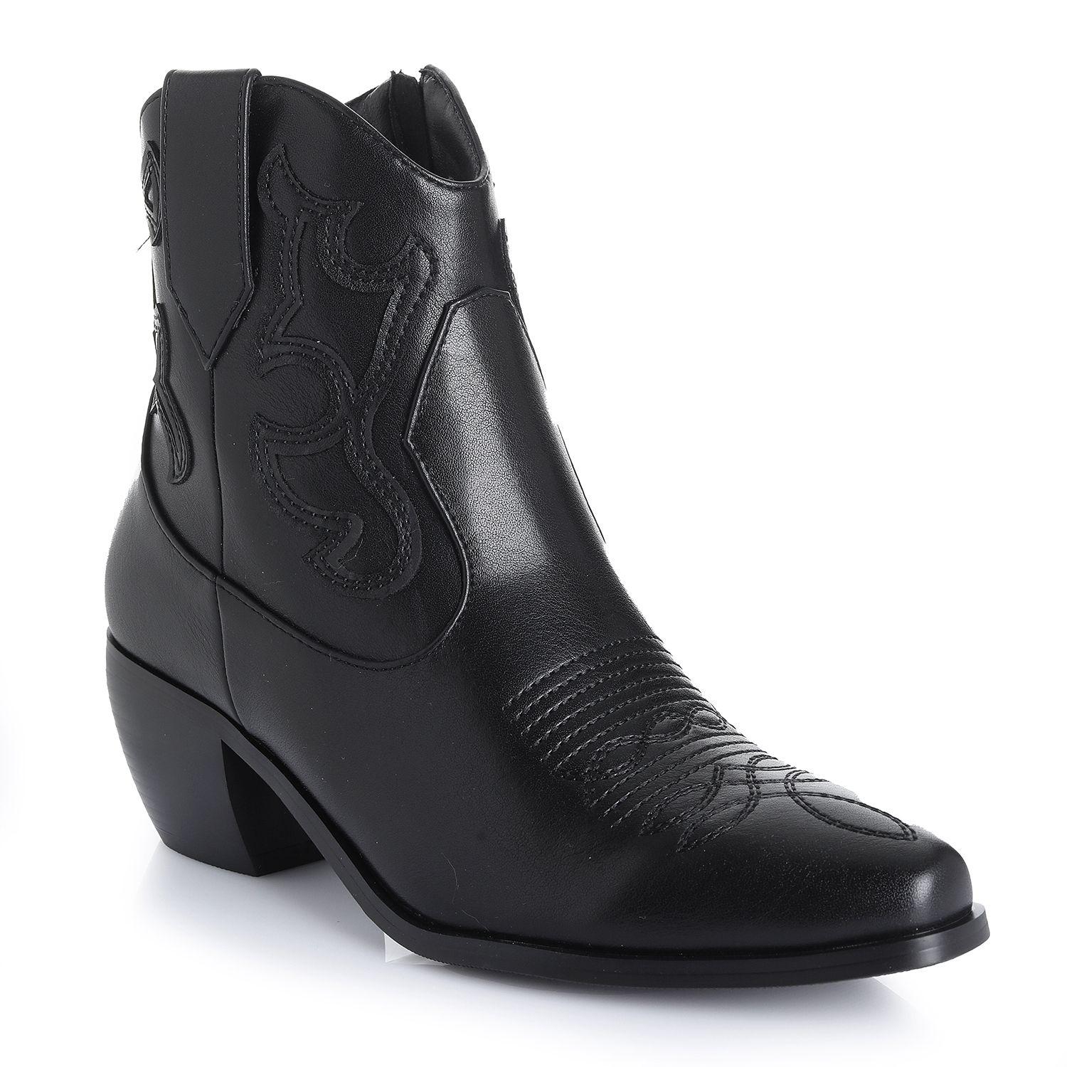 Botin Mujer Negro Via Uno 22512401-3