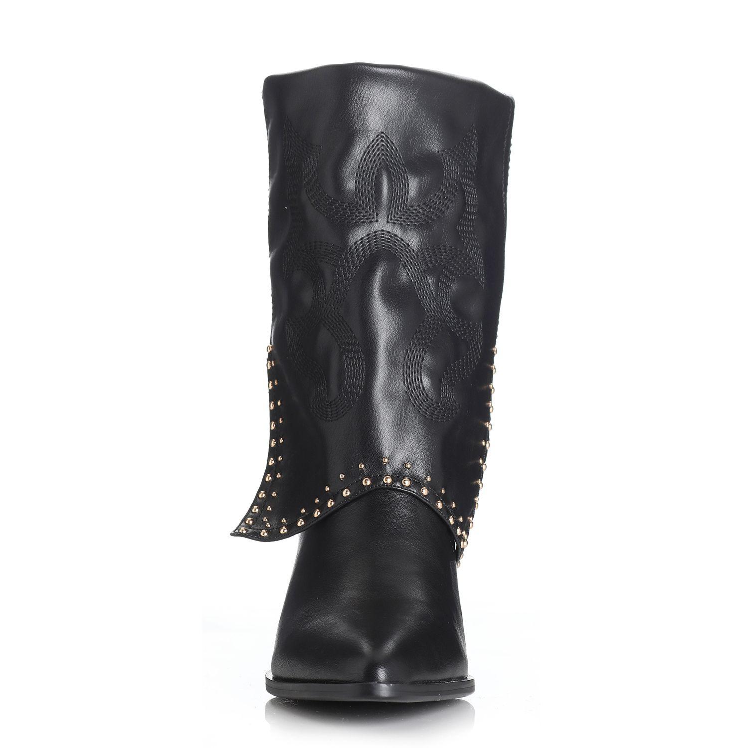 Botin Mujer Negro Via Uno 12512412-2