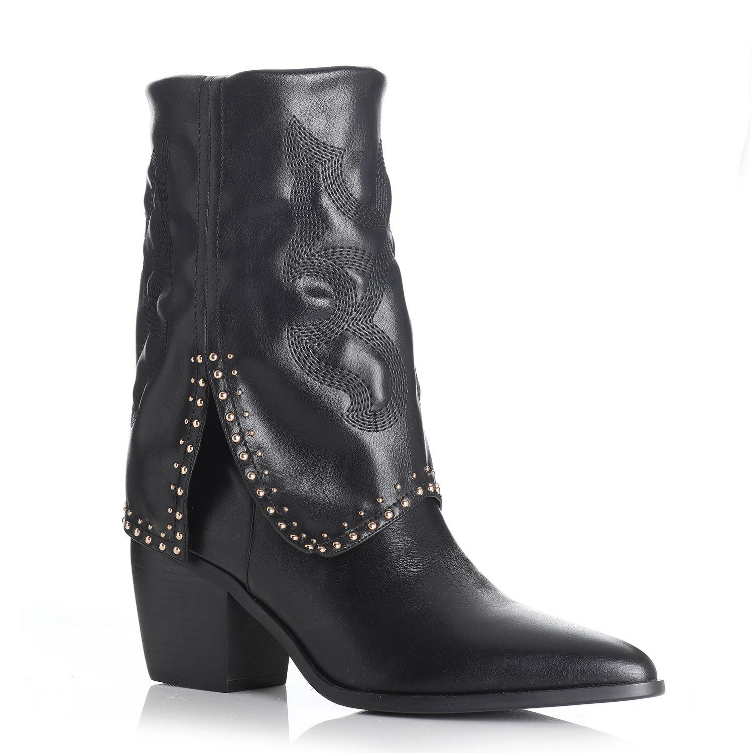 Botin Mujer Negro Via Uno 12512412-3