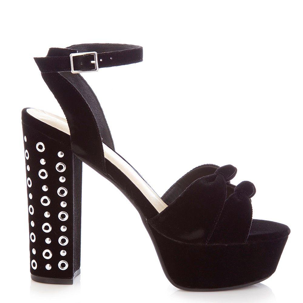 Sandalia Negro Via Uno 22333607-0