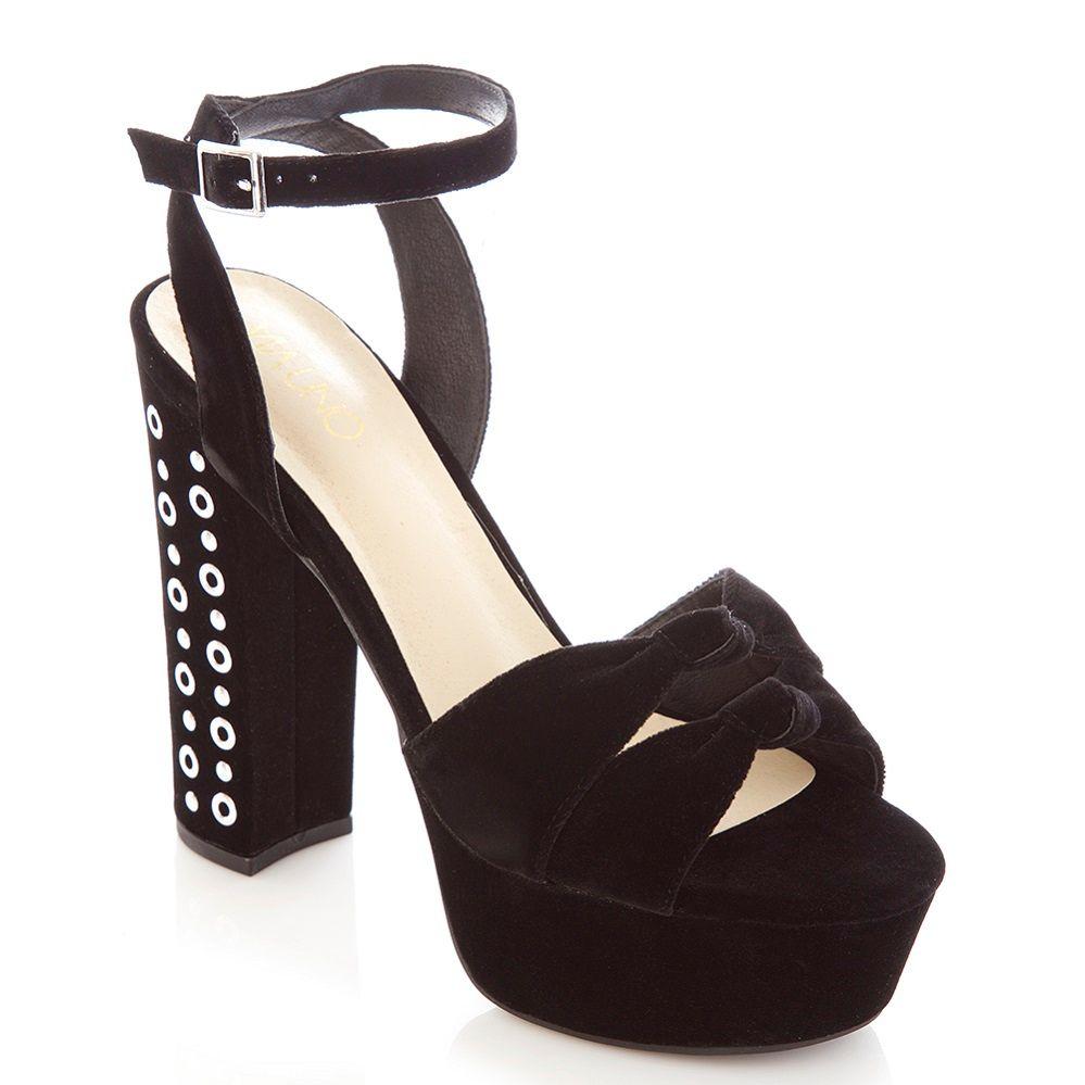 Sandalia Negro Via Uno 22333607-3