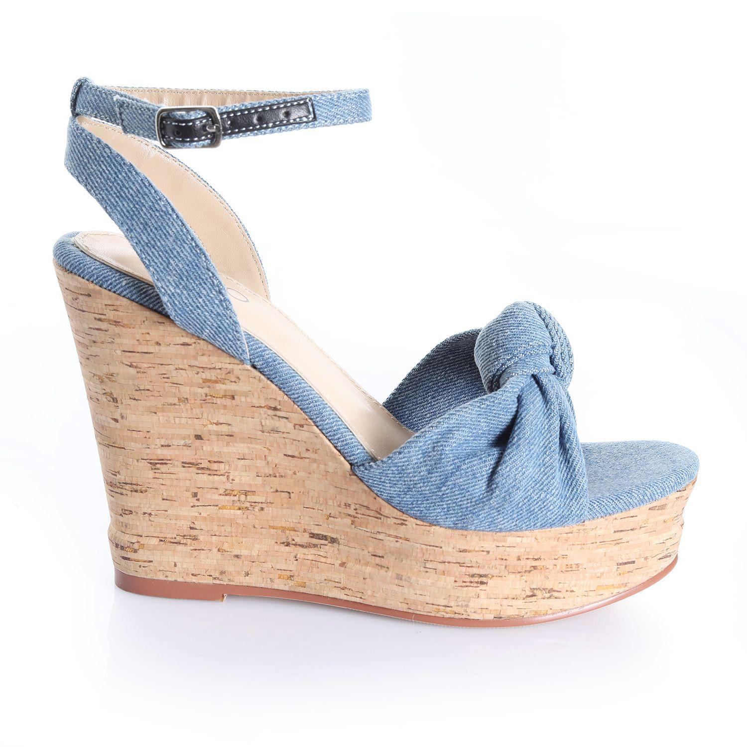 Sandalia Mujer Azul Via Uno 22543602-0