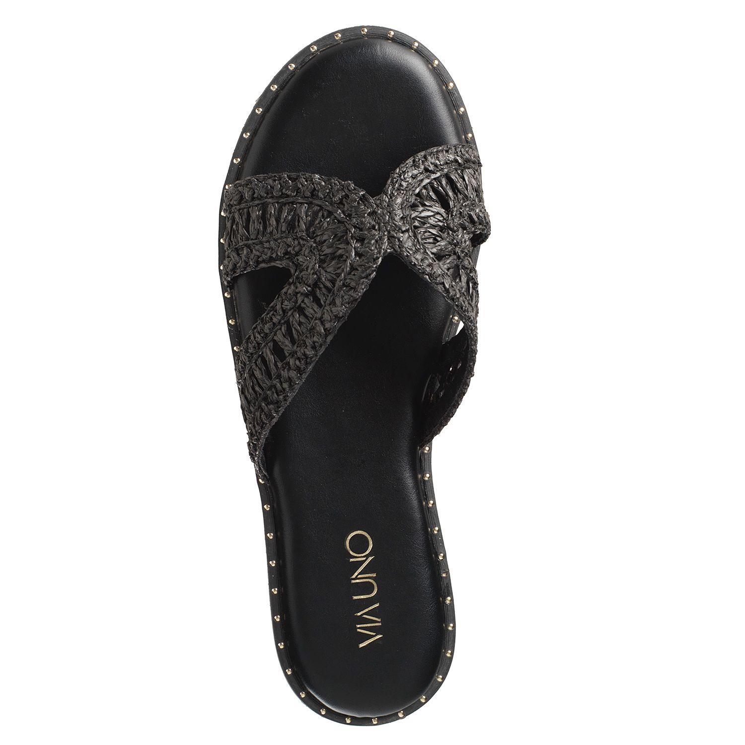 Sandalia Mujer Via Uno Negro 22601625-2