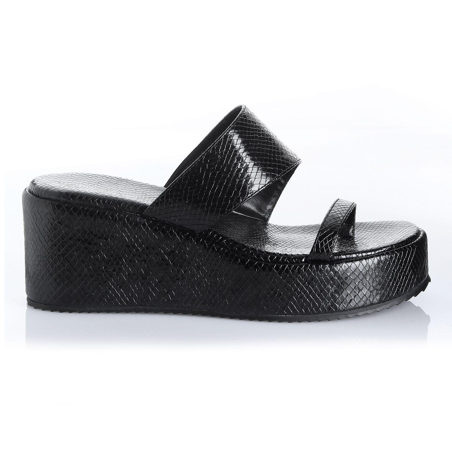 Sandalia Mujer Negro Via Uno 22542602-0