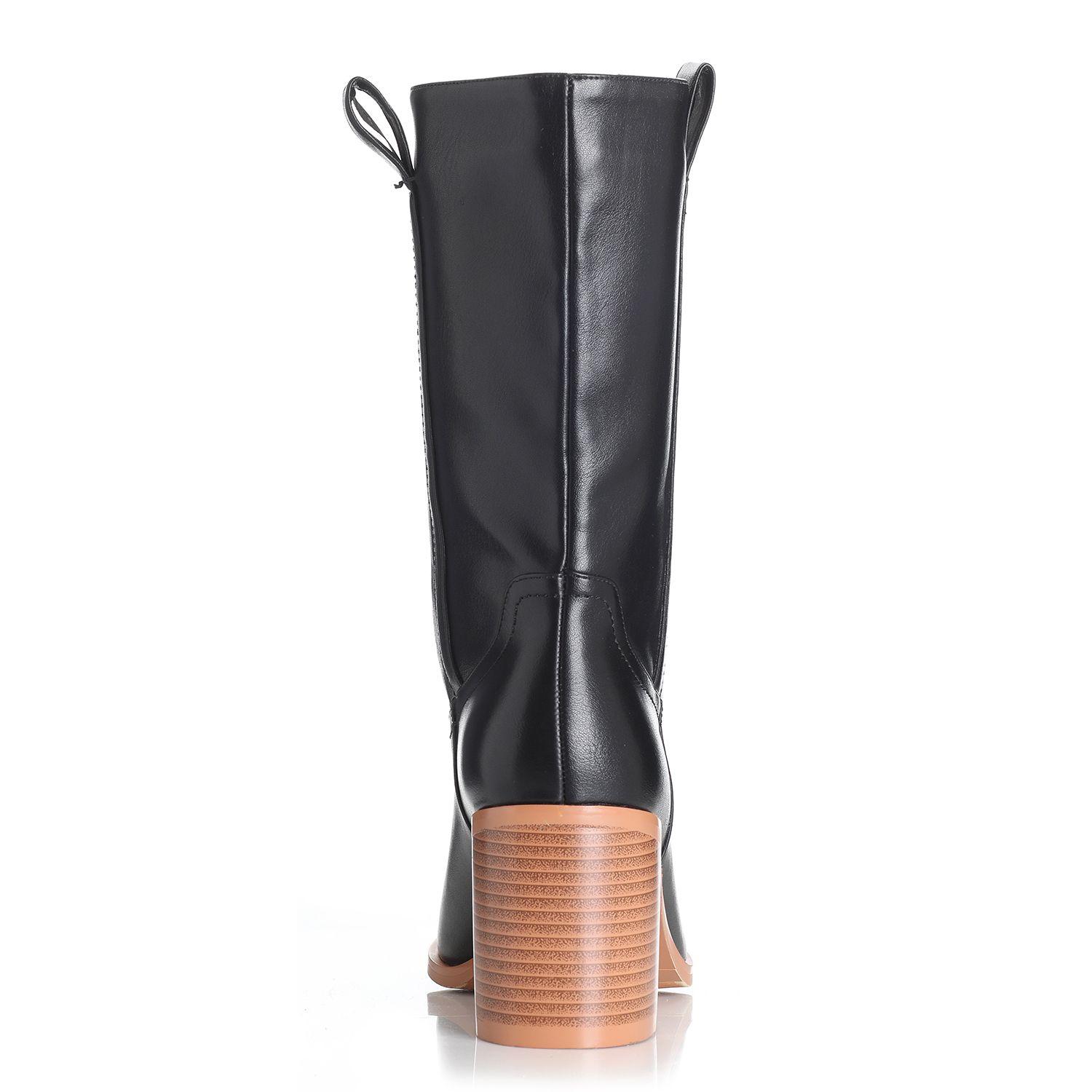 Bota Mujer Negro Via Uno 12433303-1