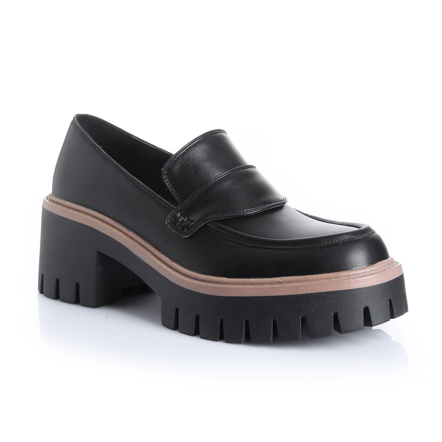 Zapato Mujer Negro/Negro Via Uno 22532501-3
