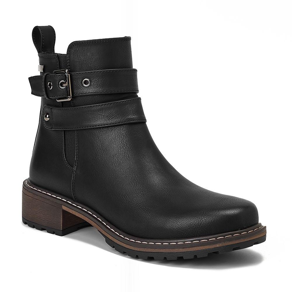Botin Mujer Negro Via Uno 12531427-3