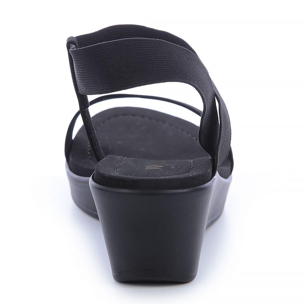 Sandalia Mujer Negro Via Uno 22542606-1