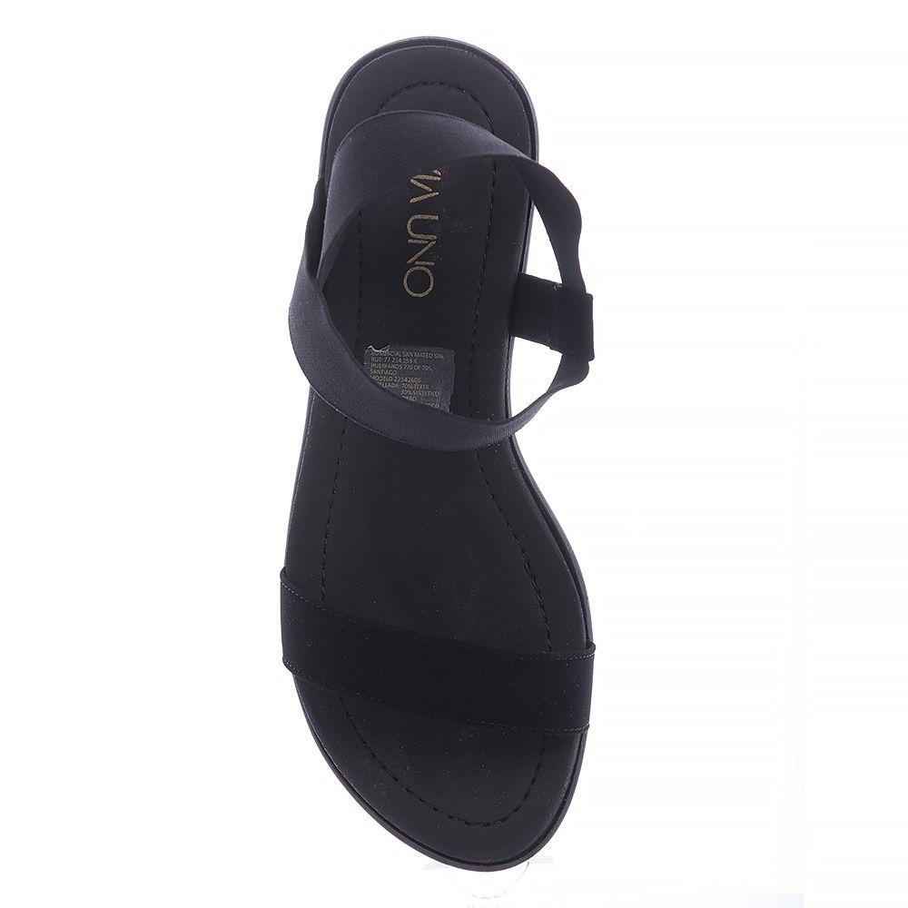 Sandalia Mujer Negro Via Uno 22542606-2