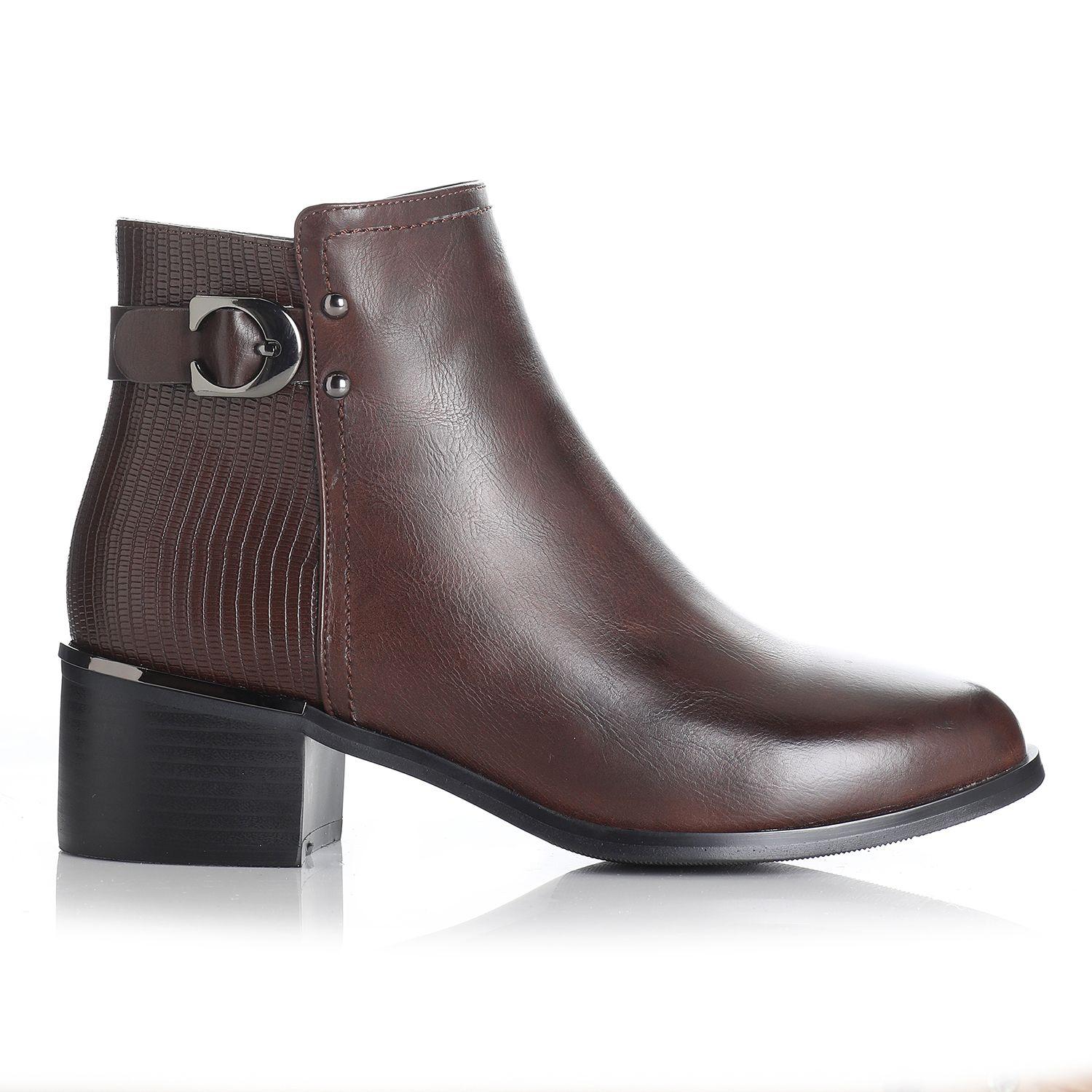 Botin Mujer Marron Via Uno 12432402-0