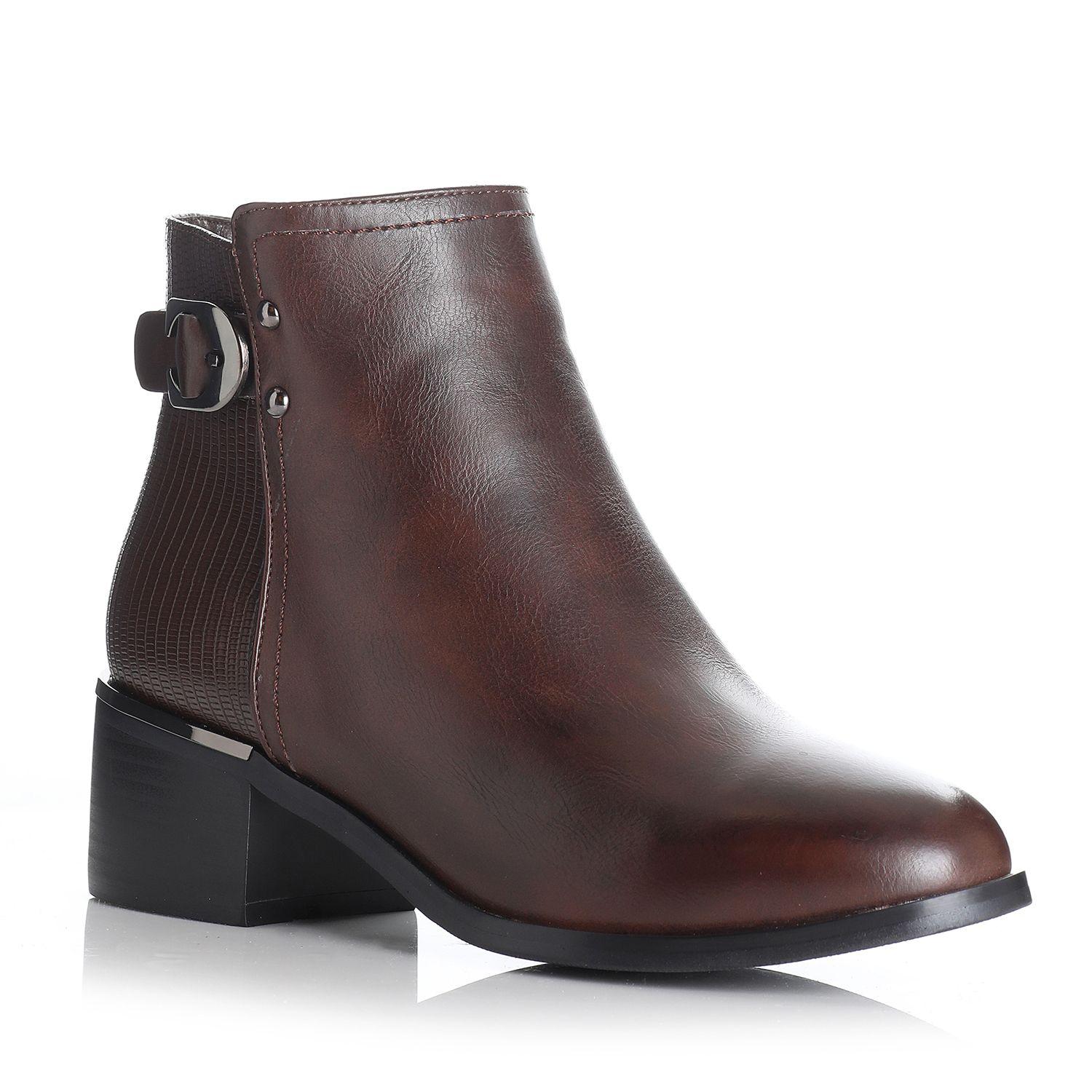 Botin Mujer Marron Via Uno 12432402-3