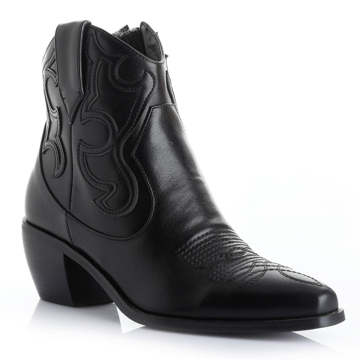 Botin Mujer Negro Via Uno 12411403-3