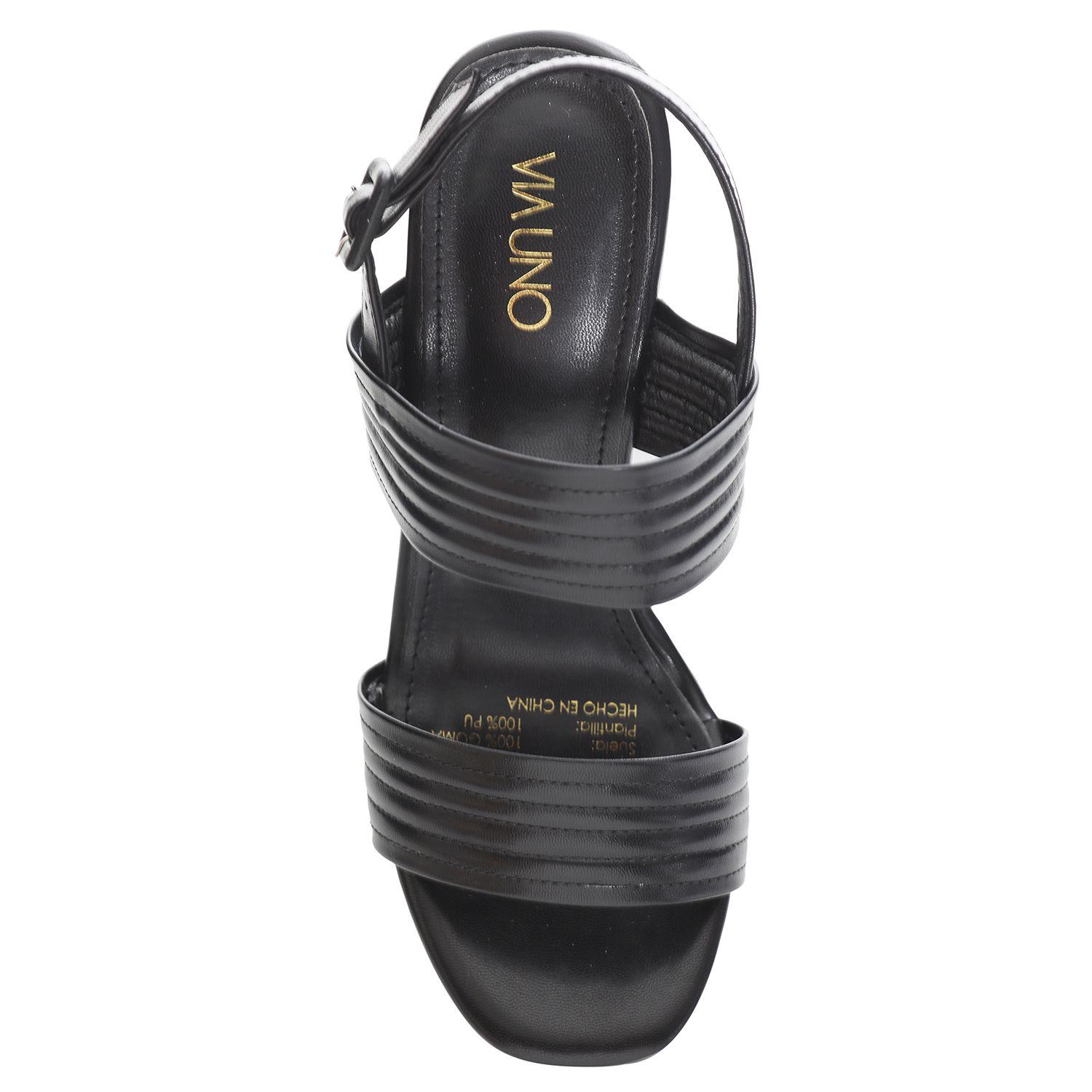 Sandalia Negro Via Uno 22433616-2