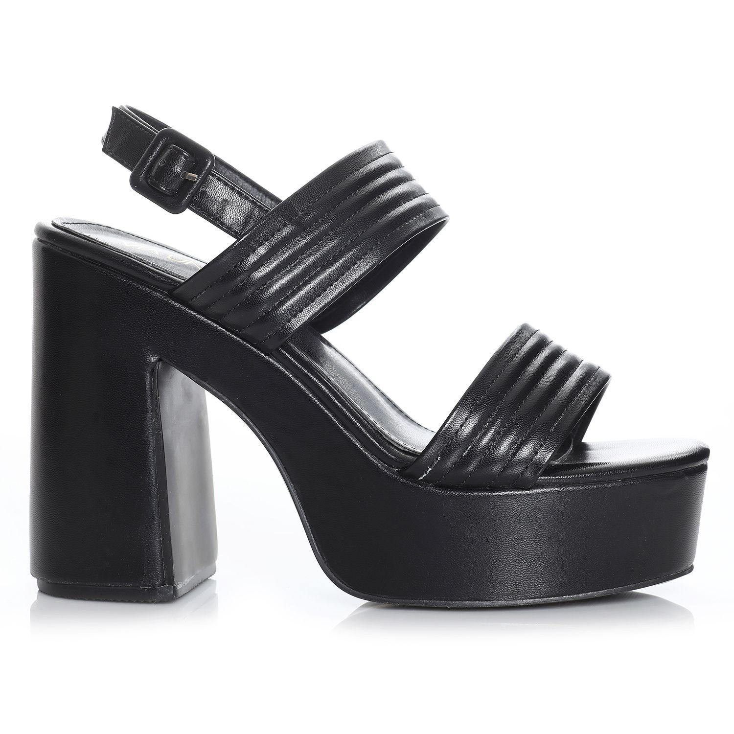 Sandalia Negro Via Uno 22433616-5