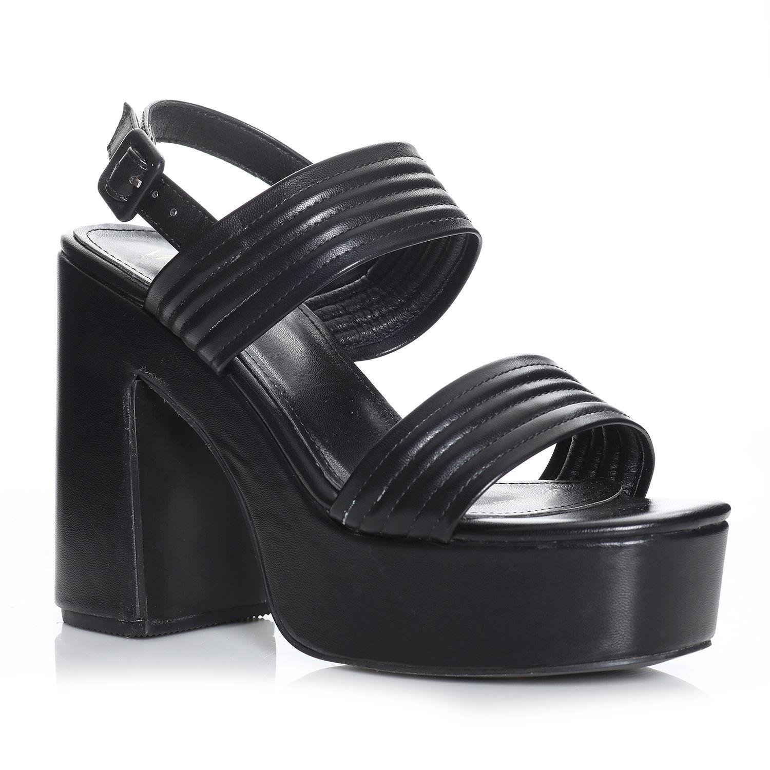 Sandalia Negro Via Uno 22433616-8