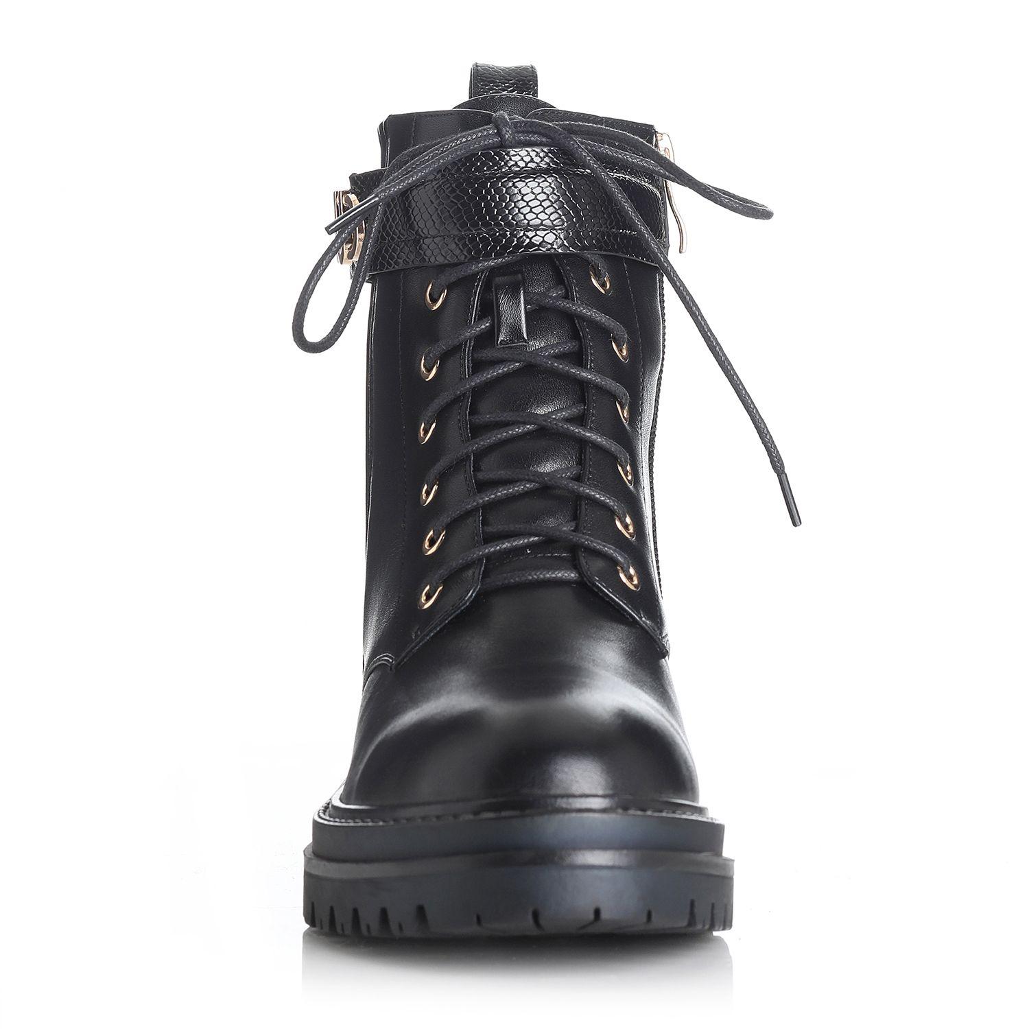 Botin Mujer Negro/Dorado Via Uno 12431422-2