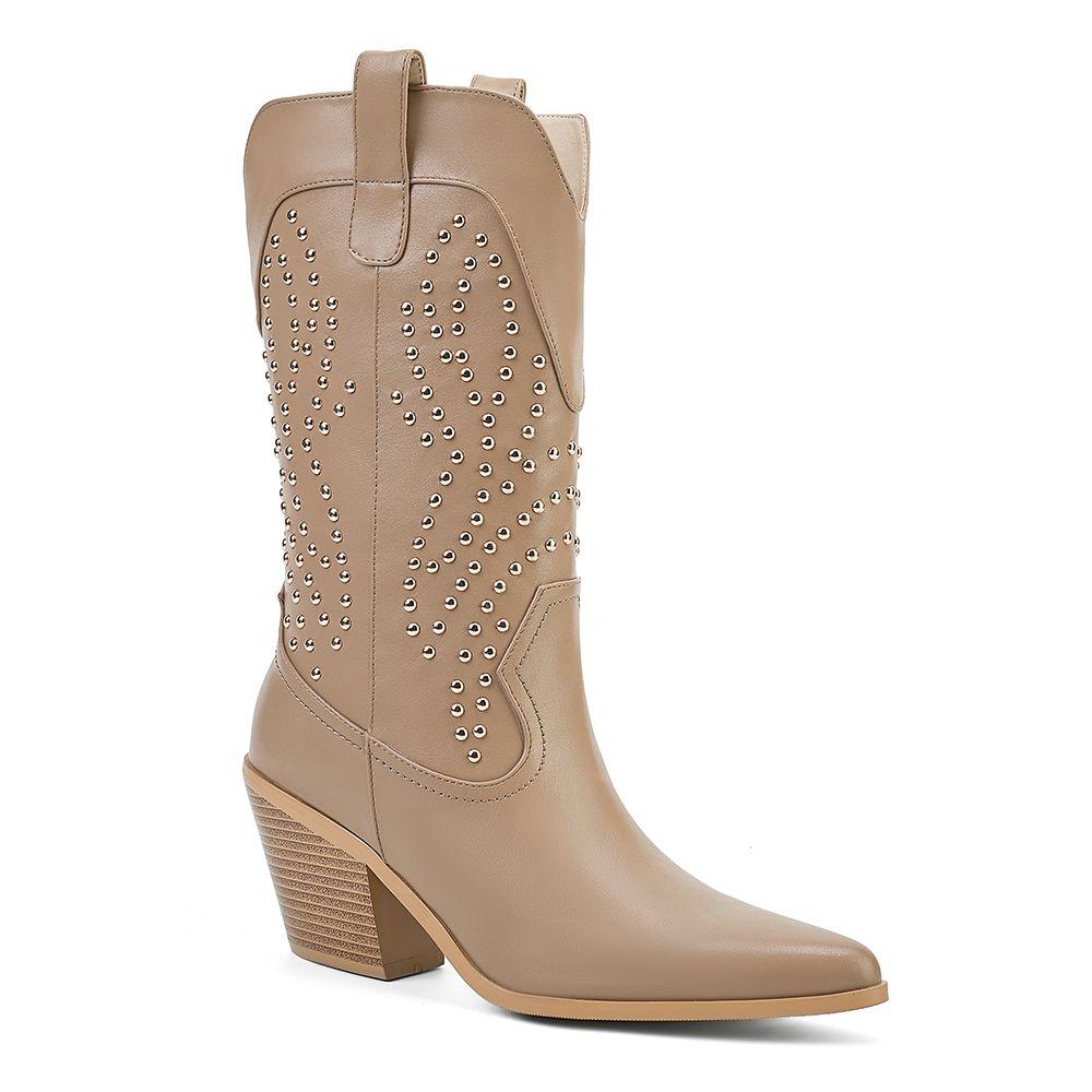 Bota Mujer Beige Via Uno 12512301-3