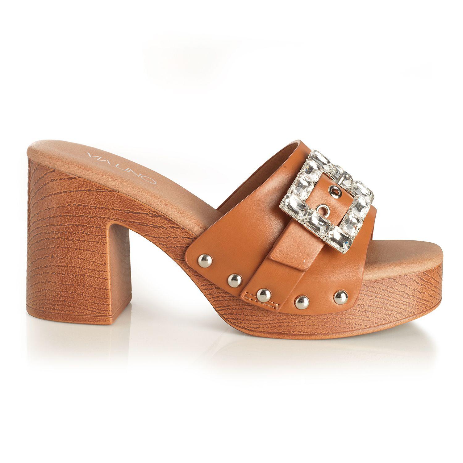 Sandalia Mujer Via Uno Camel 22633618-0