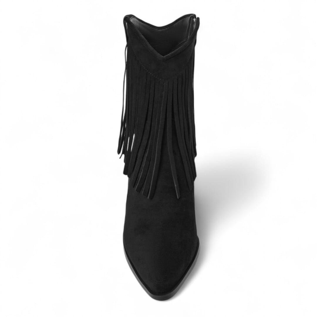 Botin Mujer Via Uno WestWinter Mustang Negro-2