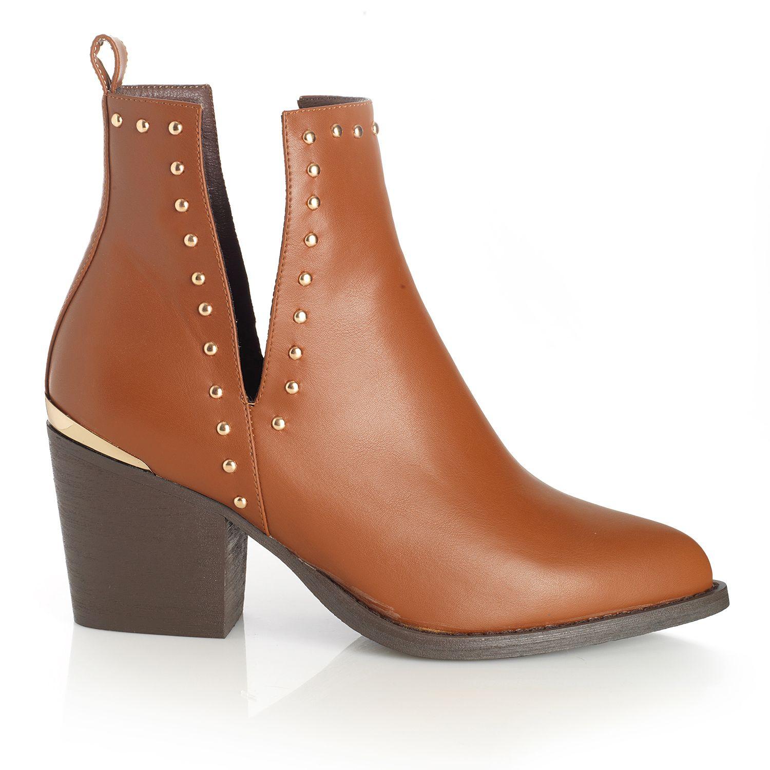 Botin Mujer Via Uno Camel 22612401-0