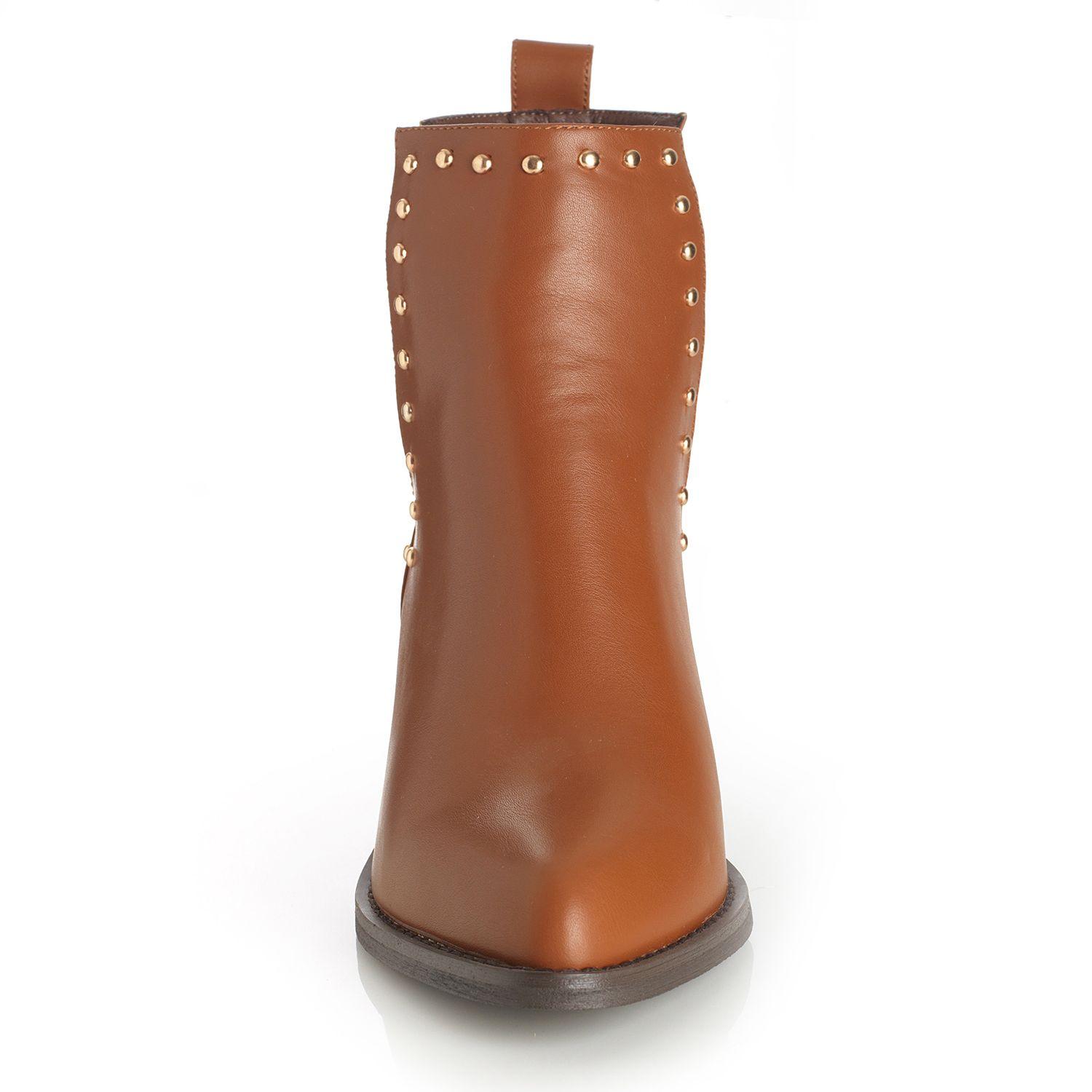 Botin Mujer Via Uno Camel 22612401-2
