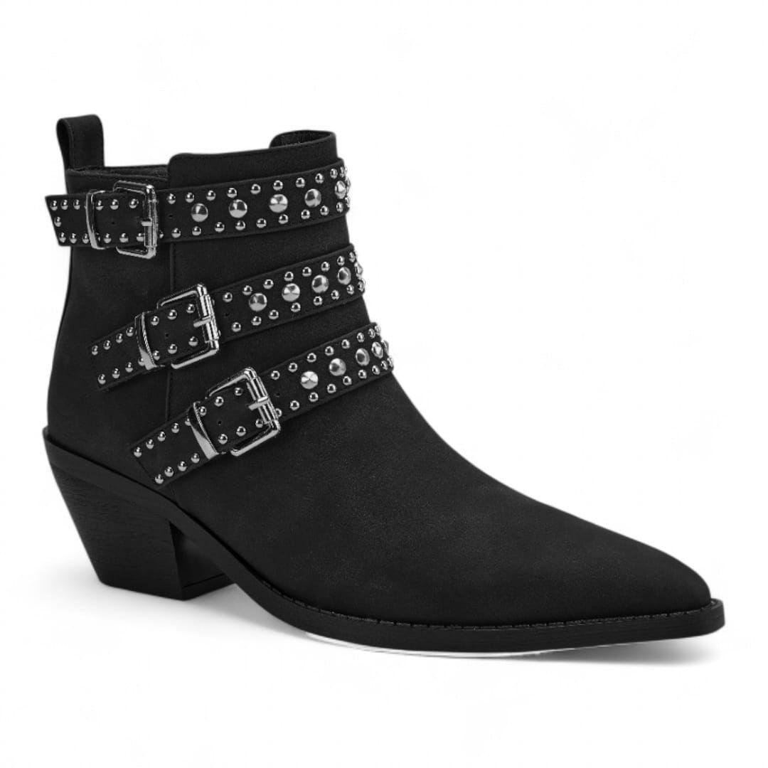 Botin Mujer Via Uno WestWinter Nomad Negro-3