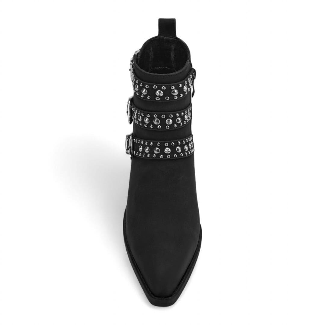 Botin Mujer Via Uno WestWinter Nomad Negro-4