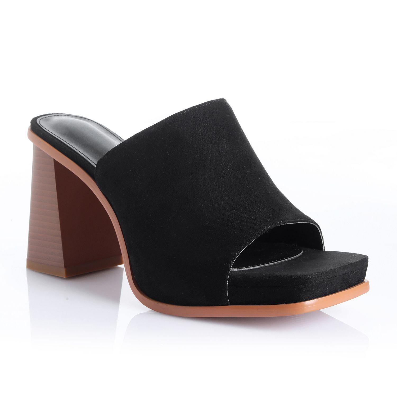 Sandalia Mujer Negro Via Uno 22533617-3