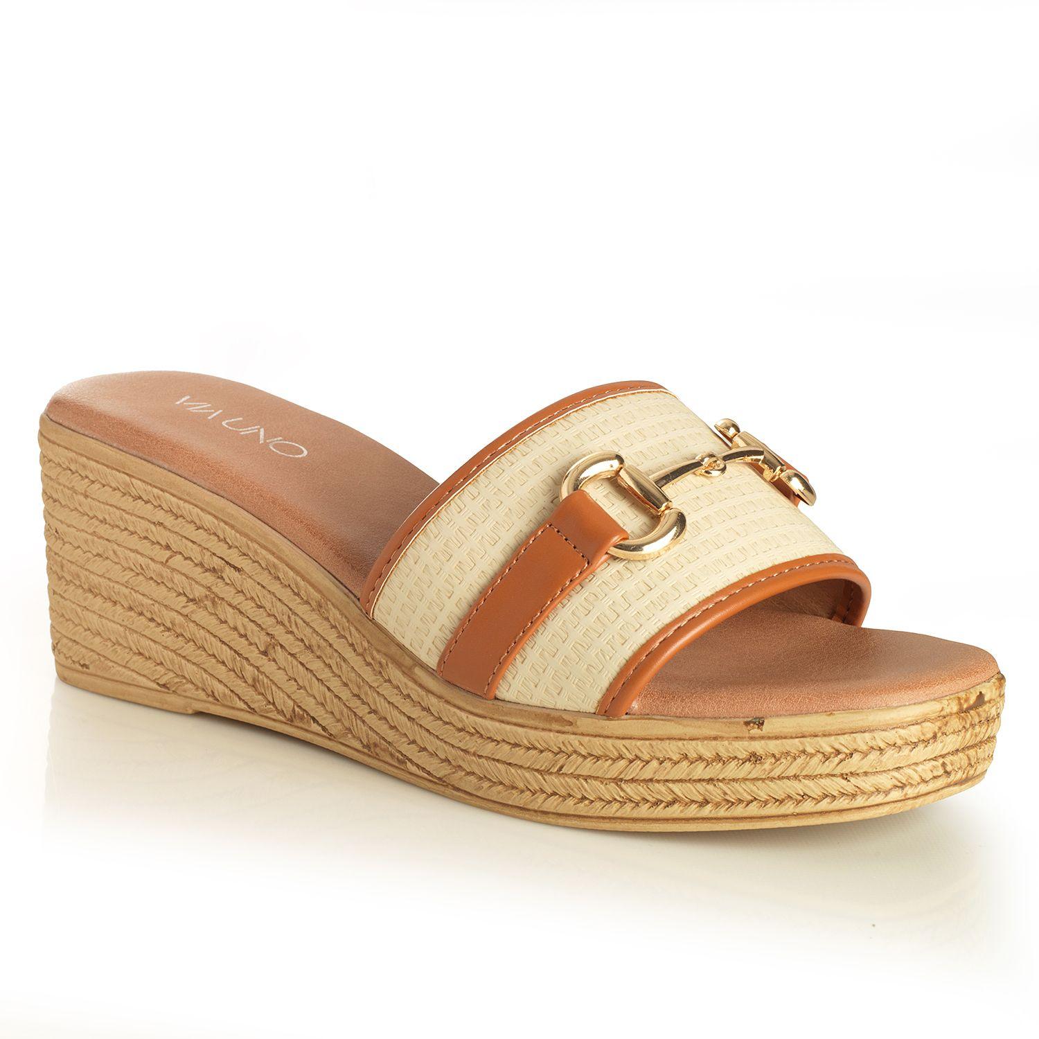 Sandalia Mujer Via Uno Beige 22642611-3