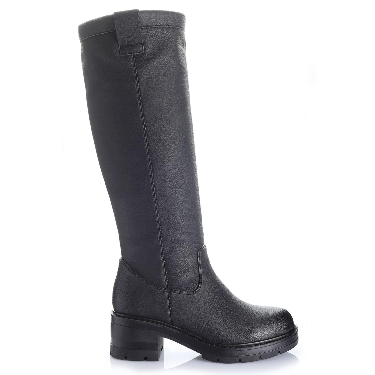 Bota Mujer Negro Via Uno 12532311-0