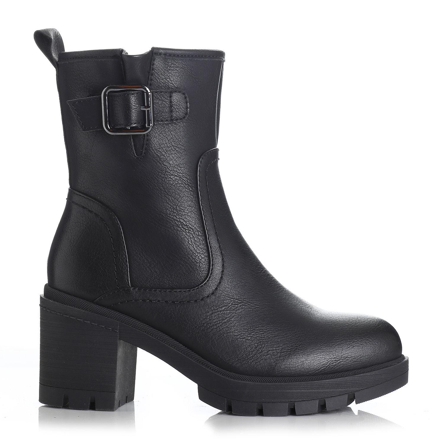 Botin Mujer Negro Via Uno 12432419-0
