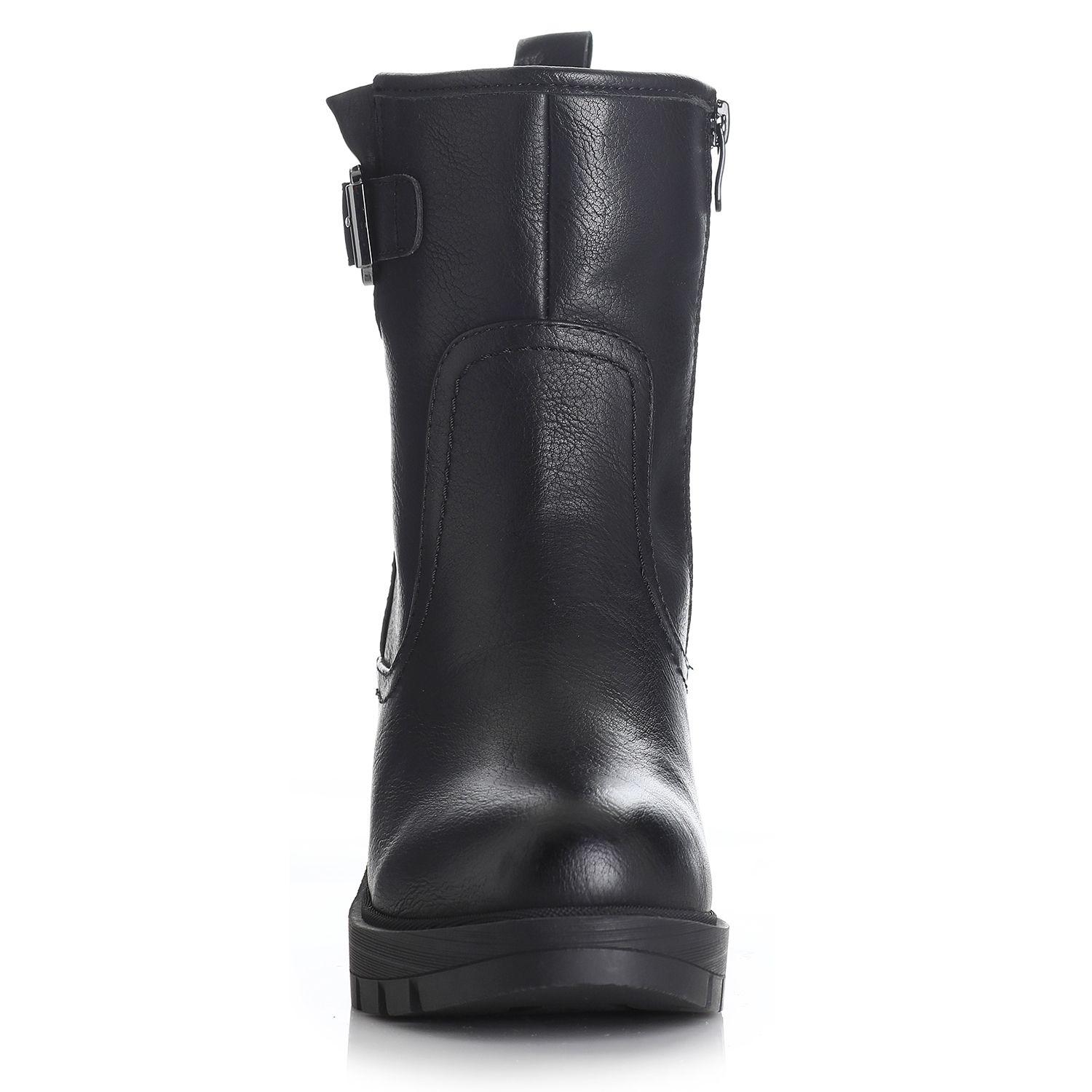 Botin Mujer Negro Via Uno 12432419-2