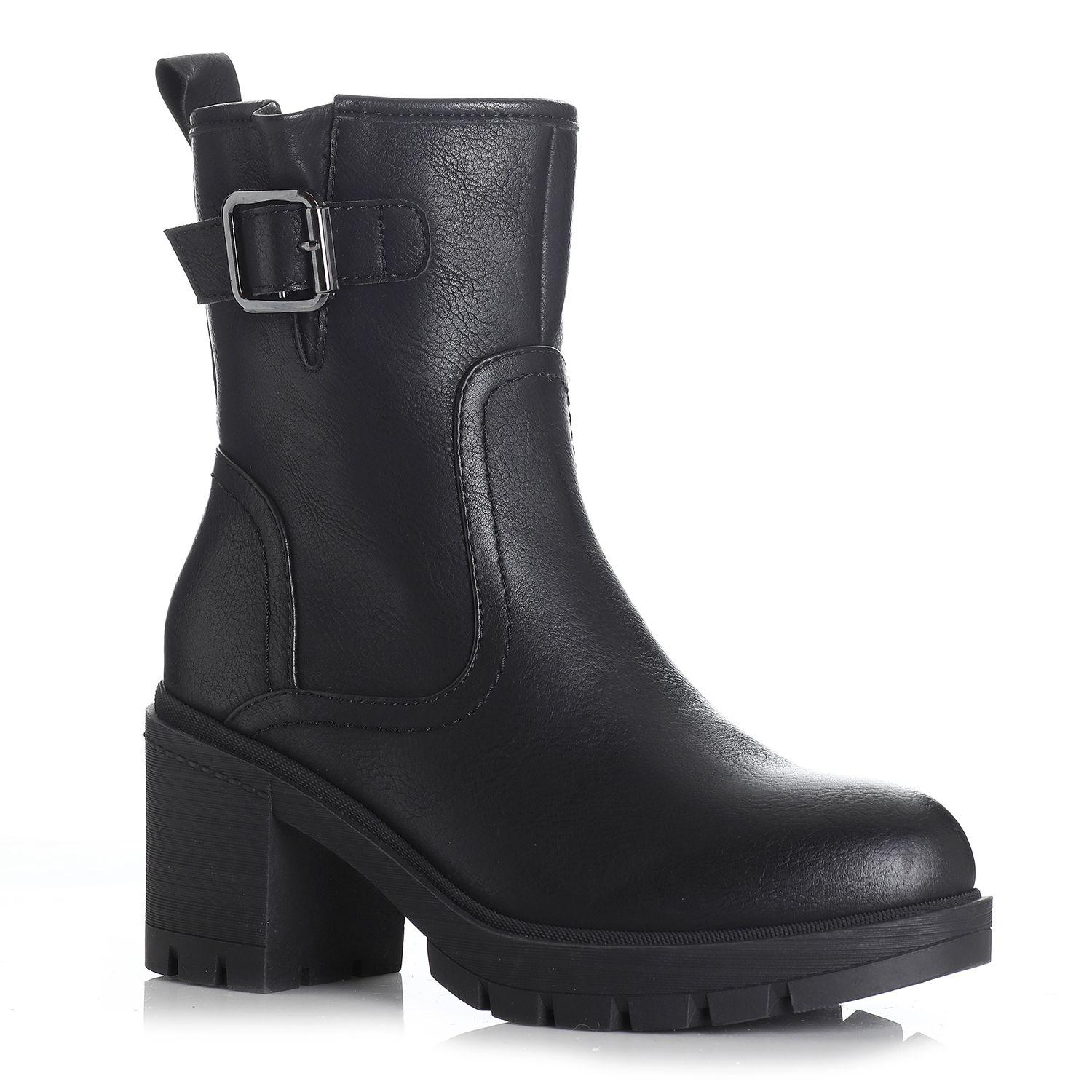 Botin Mujer Negro Via Uno 12432419-3